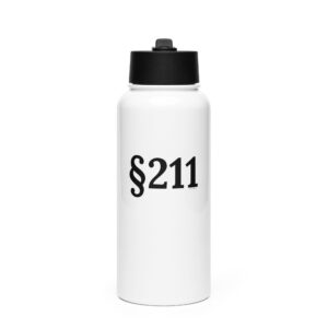 §211 Stainless Steel Water Bottle with Straw Lid
