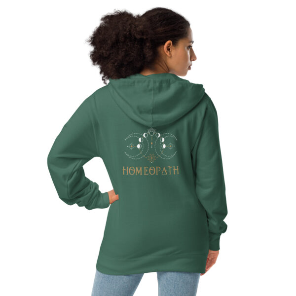 Homeopath Unisex Fleece Zip Up Hoodie - Image 3
