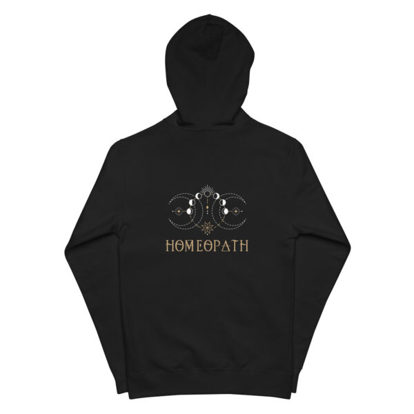 Homeopath Unisex Fleece Zip Up Hoodie - Image 4